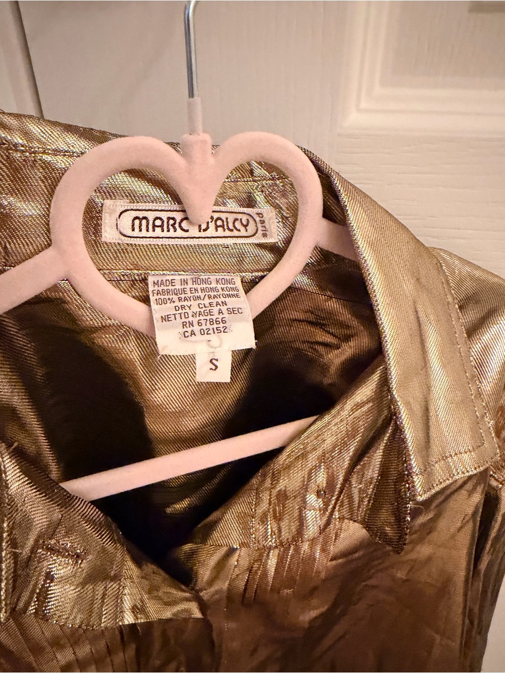 Metallic gold vintage blouse - Picture 3 of 6